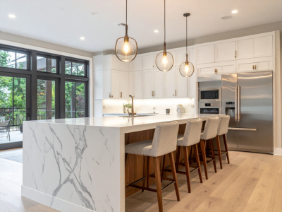 New kitchen remodel with custom lighting